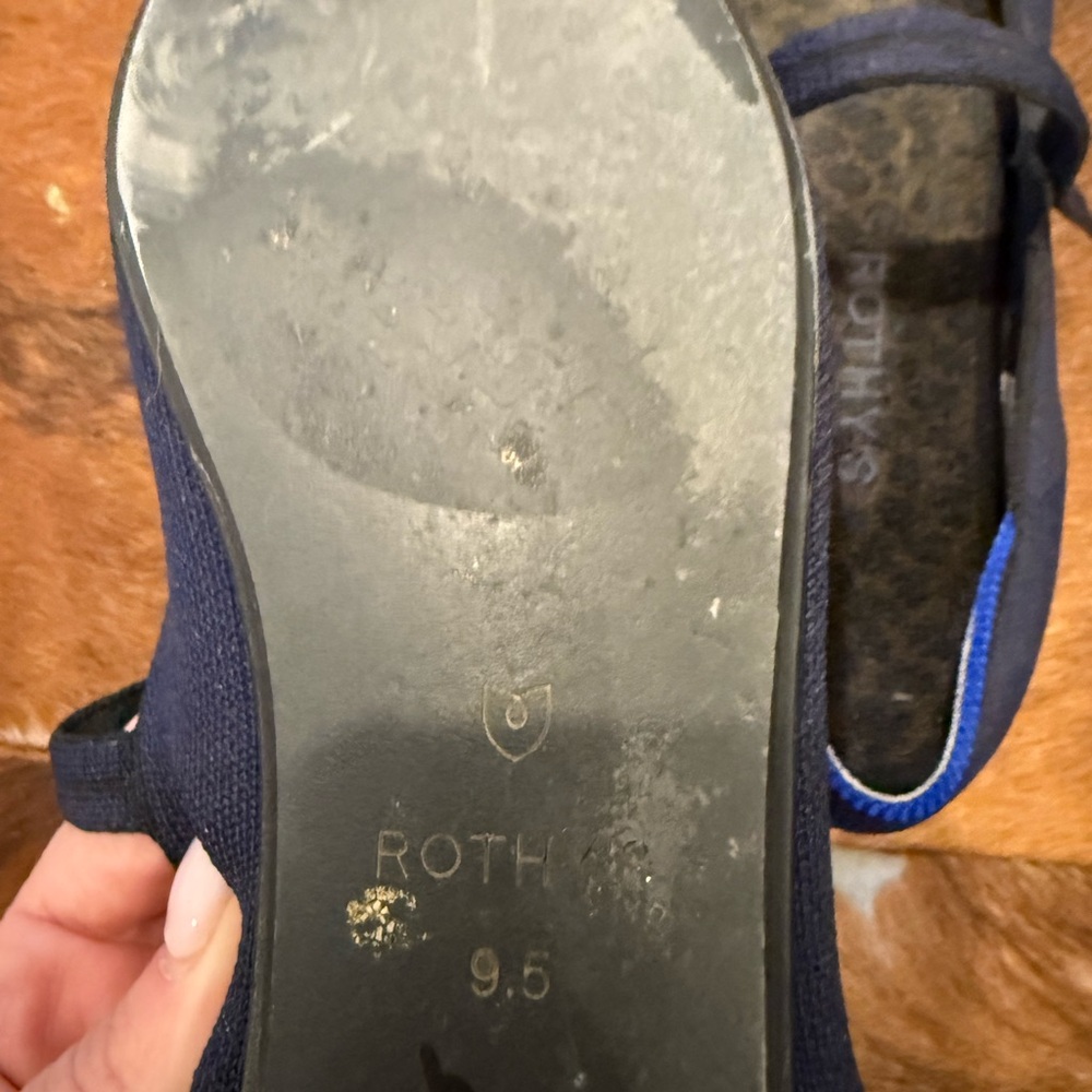 Rothy's Navy Mary Jane Flats with Strap - Picture 7 of 9